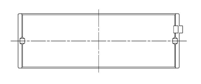 ACL Race Series Main Bearings Nissan V6 VG30DE/VG30DETT Size: .025 4M2737H-.025 Technical Drawing