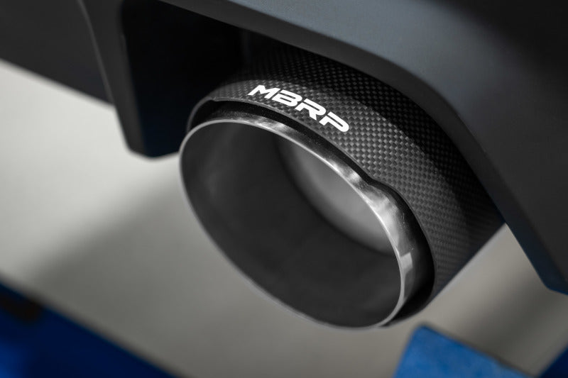 MBRP 2023 Toyota Corolla GR 1.6L T304 SS 3in Cat-Back Dual Split Rear w/ Carbon Fiber Tips S43023CF S43023CF Photo - Close Up
