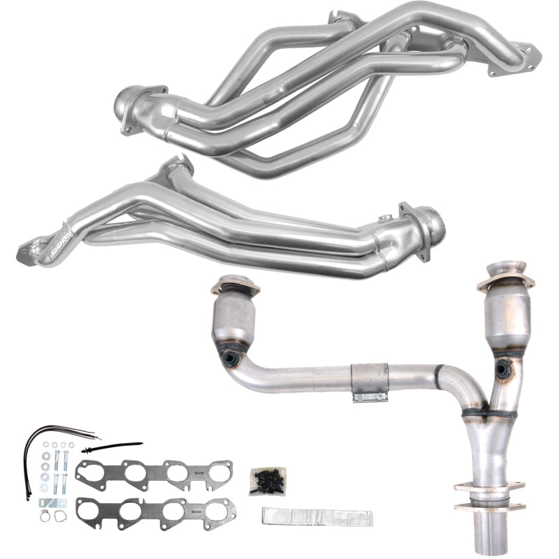 BBK 09-24 Ram 1500 Hemi 5.7L 1-3/4 Long Tube Headers w/High Flow Catted Y-Pipe (Silver Ceramic) 19503 19503 Photo - Primary