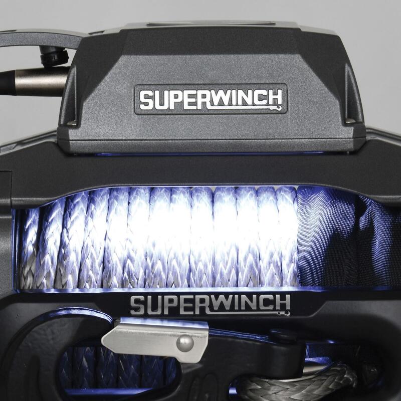 Superwinch 12000 LBS 12 VDC 3/8in x 80ft Synthetic Rope SX 12000SR Winch - Graphite 1712201 1712201 Photo - Close Up