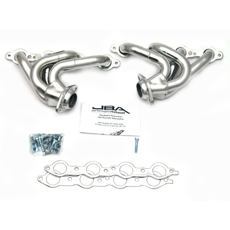 JBA 04-06 Pontiac GTO 5.7/6.0L LS 1-5/8in Primary Silver Ctd Cat4Ward Header 1809SJS 1809SJS Photo - Primary