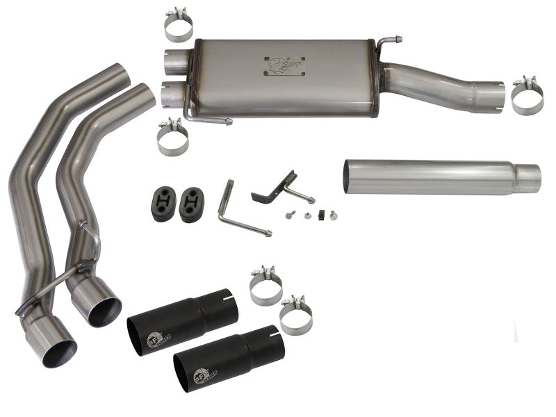 aFe Cat Back Exhaust Black - Ford F-150 04-08 49-43079-B Photo - Unmounted
