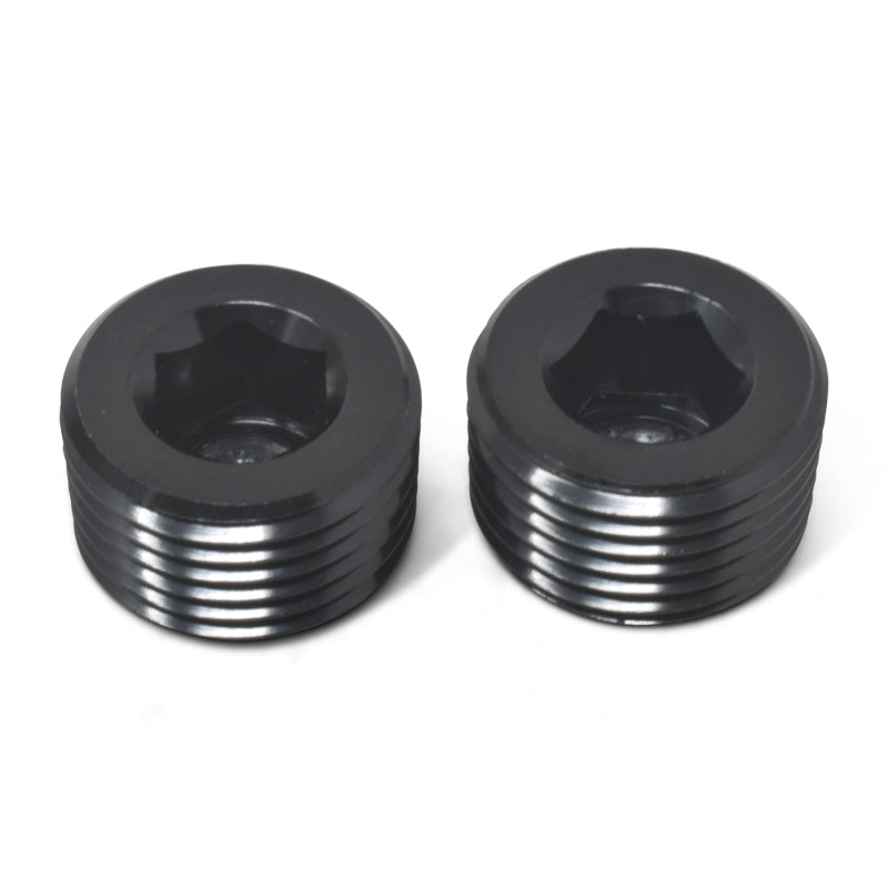 Russell 1/4" Aluminum Allen Socket Pipe Plugs (Black Finish) 662043 Photo - out of package