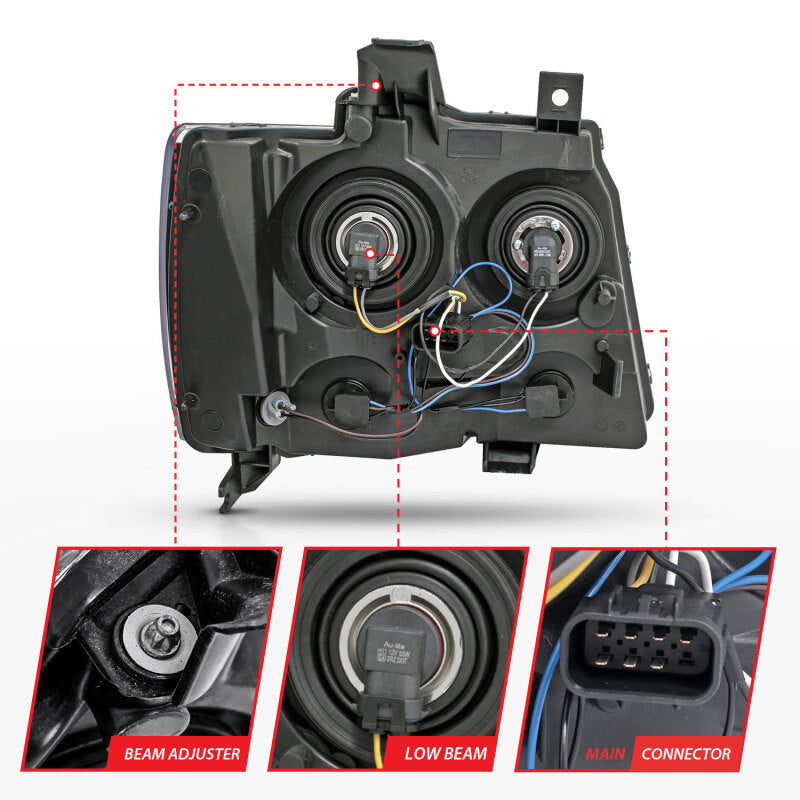 Anzo Chevy Tahoe /Suburban 07-14 Crystal Headlight Black 111392 Photo - Unmounted