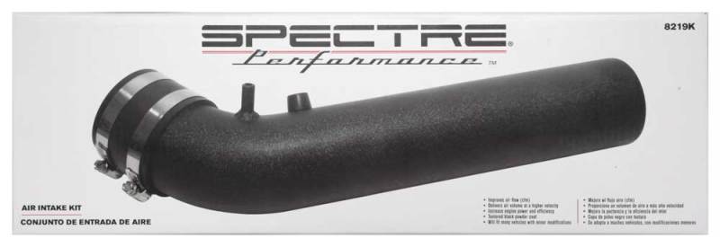 Spectre Universal Intake Tube Kit 3in. - Aluminum - Black 8219K 8219K Photo - in package
