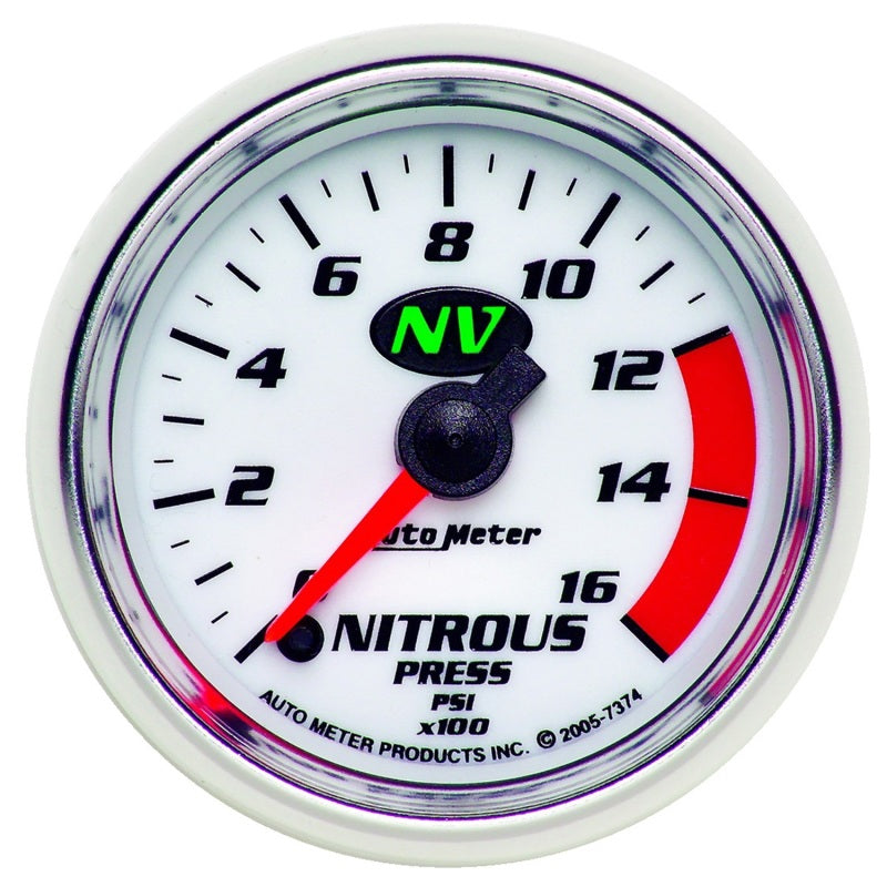 Autometer Gauge, Nitrous Pressure, 2 1/16", 1600Psi, Digital Stepper Motor, Nv 7374 Photo - Primary