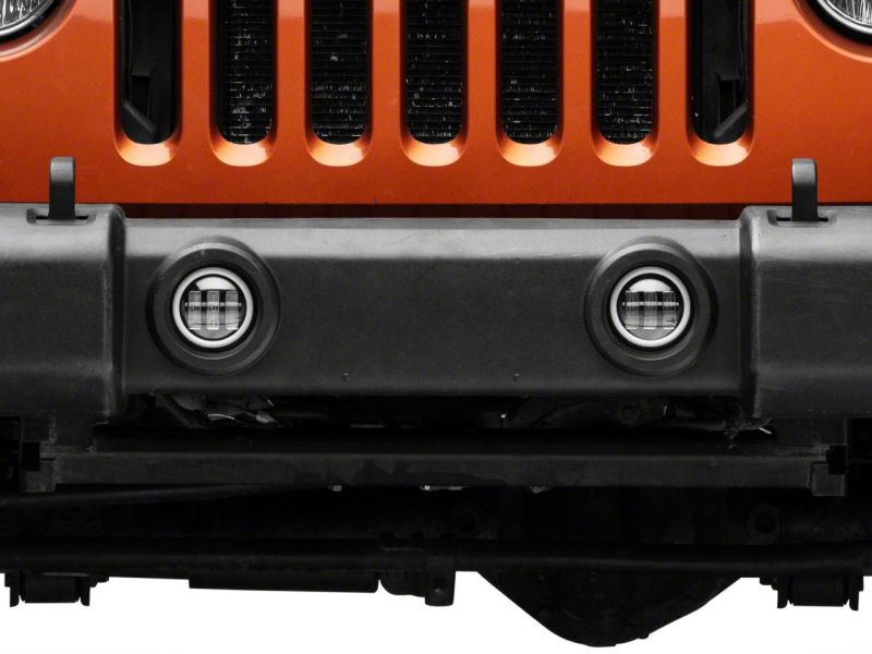 Raxiom 07-23 Jeep Wrangler JK & JL Axial Series Halo LED Fog Lights- Amber J130812 J130812 Photo - Close Up