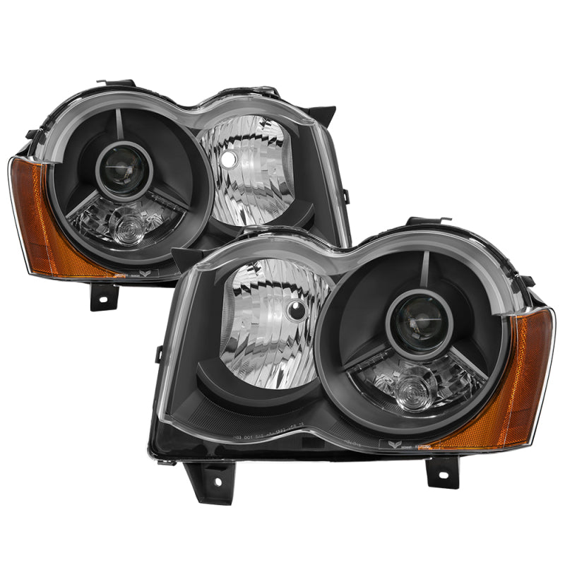 SPYDER xTune Jeep Grand Cherokee 08-10 OEM Style Projector Headlights - Black PRO-JH-JGC08-AM-BK 9036118 9036118 Photo - Primary