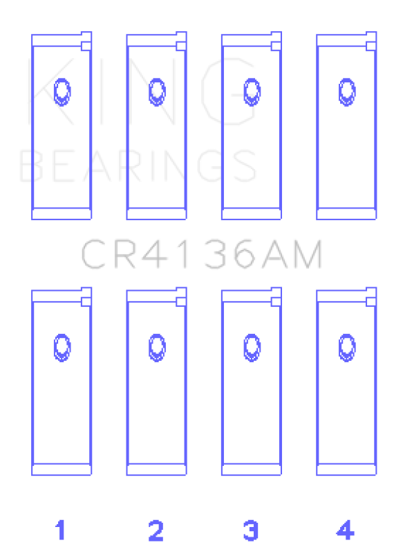 King Engine Bearings King 91-02 Nissan SR20DE L4 DOHC 16 Valves (Size +0.25) Rod Bearing Set CR4136AM0.25 CR4136AM0.25 Photo - Primary