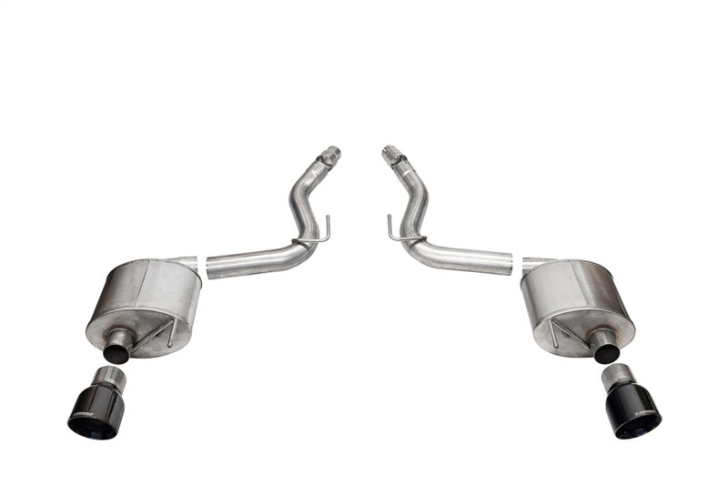 CORSA Performance Corsa 2024 Ford Mustang GT Touring Axle-Back Dual Rear Exit with 4.5in Pro Series Black PVD Tips 21256BLK 21256BLK Photo - Primary