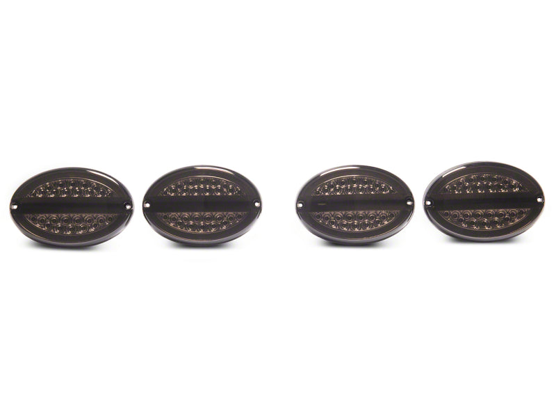 Raxiom 97-04 Chevrolet Corvette C5 Axial Series LED Tail Lights- Chrome Housing- Smoked Lens CV4612 CV4612 Photo - Primary