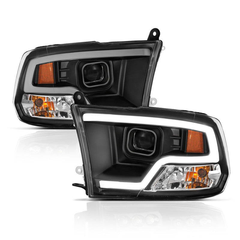Anzo Dodge Ram 09-18 Projector Plank Style Headlight w/Halo Black Clear 111404 Photo - Primary