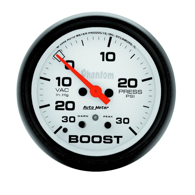 AutoMeter Gauge Vac/Boost 2-5/8in. 30Inhg-30PSI Digital Stepper Motor Phantom 5877 5877 Photo - Primary
