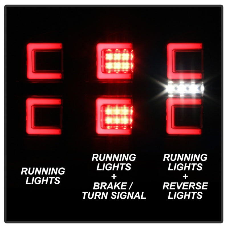 Spyder 16-17 Toyota Tacoma LED Tail Lights - Black (ALT-YD-TT16-LED-BK) 5085733 5085733 Photo - Unmounted