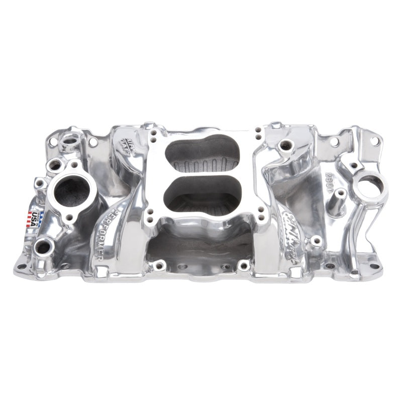 Edelbrock Sbc Perf Air Gap Manifold Polished 26011 Photo - Primary