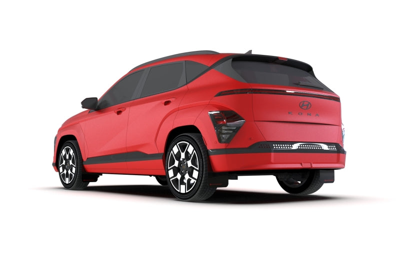 Rally Armor 2024 Hyundai Kona EV Black UR Mud Flap - Red Logo MF113-UR-BLK-RD MF113-UR-BLK-RD User 1