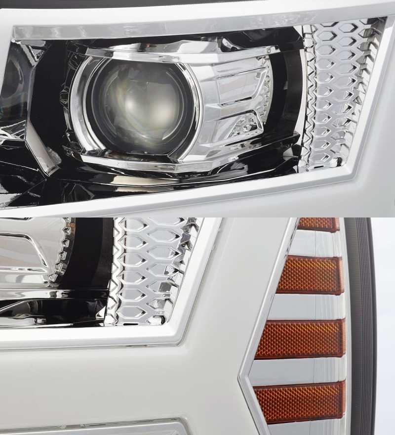 AlphaRex 07-13 Chevy 1500 LUXX LED Proj Headlights Plank Design Chrome w/ Activ Light/Seq Signal/DRL 880222 880222 User 1