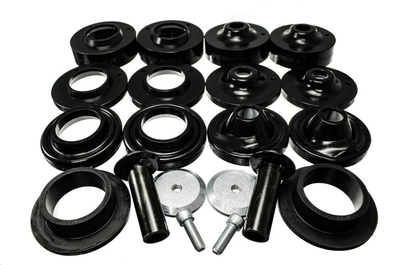 Energy Suspension 18+ Jeep Wrangler JL Black Rock-Flex 2in Adjustable Coil Spacer Set 2.6116G 2.6116G Photo - Primary