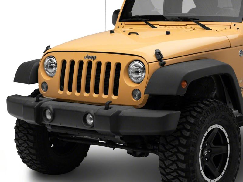 Raxiom 97-18 Jeep Wrangler TJ & JK Axial 7-In LED Headlights w/ DRL- Chrome Housing (Clear Lens) J155569 J155569 Photo - Close Up