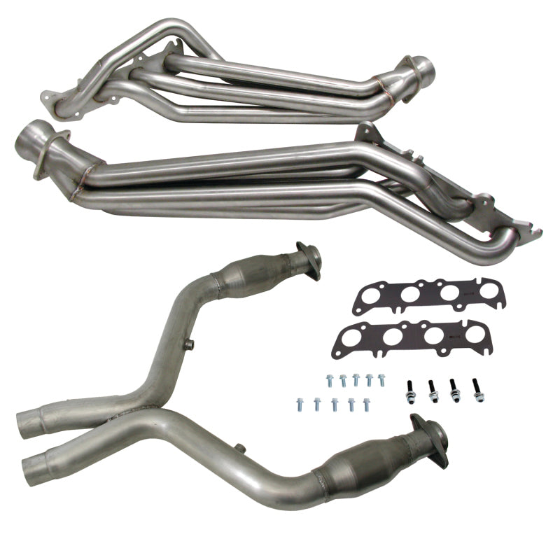 BBK 11-14 Ford Mustang GT 1-3/4 Long Tube Headers w/High Flow Catted X-Pipe (304 Stainless Steel) 16337 16337 Photo - Primary
