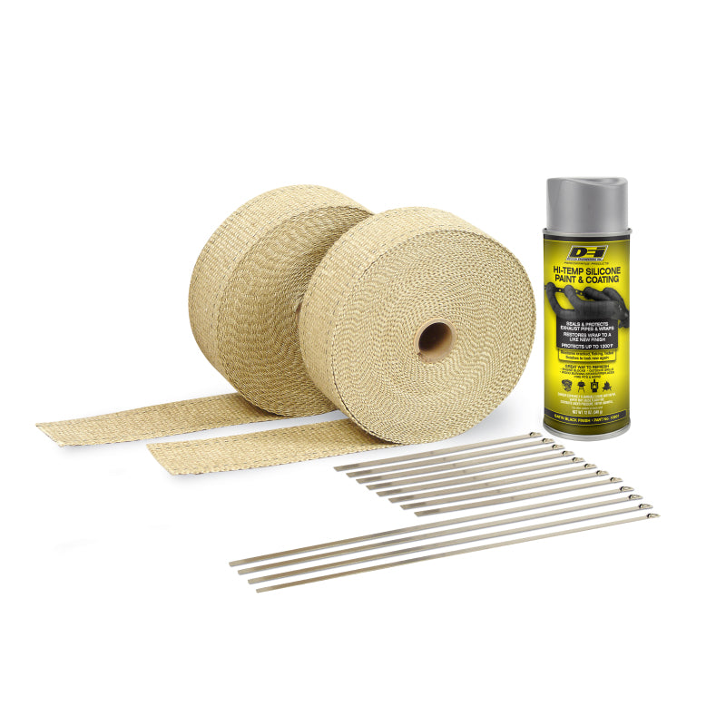 DEI Exhaust Wrap Kit - Tan Wrap and Aluminum HT Silicone Coating 10112 10112 Photo - Primary