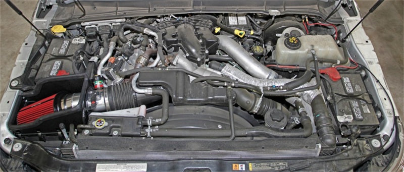 Spectre 11-14 Ford F-Series SD V8-6.7L DSL Air Intake Kit - Polished w/Red Filter 9979 9979 Photo - Mounted