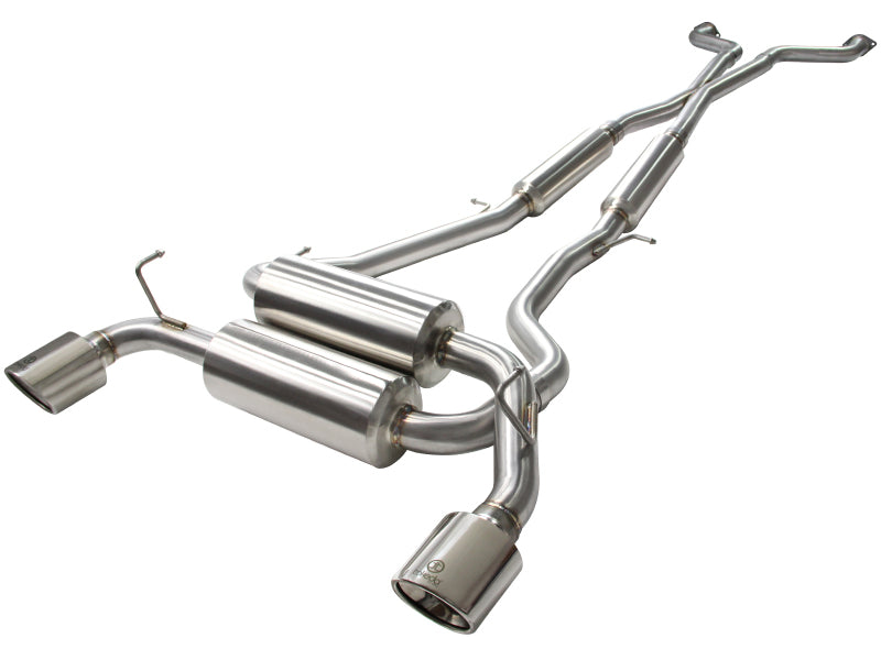 aFe Takeda 2-1/2in 304SS Cat-Back Exhaust Infiniti G37 08-13/Q60 14-15 V6-3.7 w/ Polished Tips 49-36103-P 49-36103-P Photo - Primary