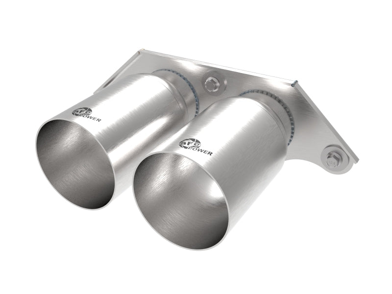 aFe Power Mach Force Xp 4in 304 SS Bolt-On Exhaust Tips Brushed 14-19 Porsche 911 GT3 3.8L/4.0L 49C36435-H 49C36435-H Photo - Primary