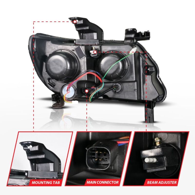 ANZO 15-22 Chevy Colorado Full LED Headlights w/ Initiation (Amber DRL) - Black 111641 111641 User 3