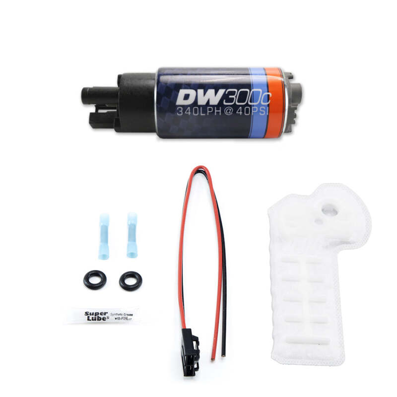 DeatschWerks 340lph compact fuel pump with out clips w/ 9-1059 install kit 9-307-1059 Photo - Primary