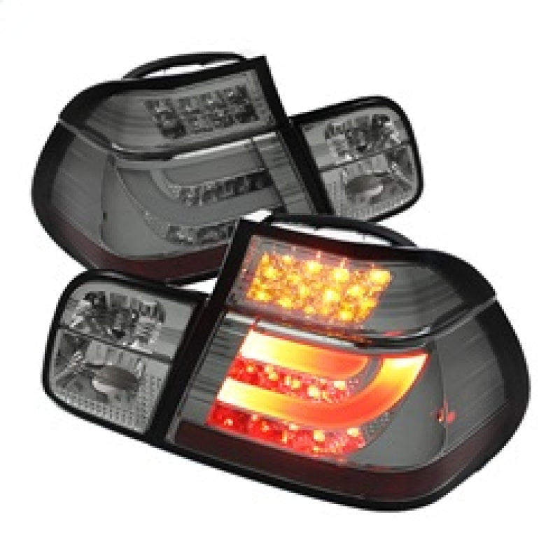 Spyder BMW E46 3-Series 99-01 4Dr Light Bar Style LED Tail Lights Smoke ALT-YD-BE4699-4D-LBLED-SM 5037718 5037718 Photo - Primary