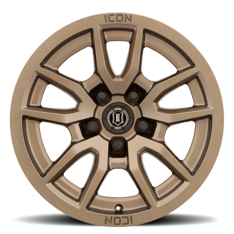 ICON Vector 5 17x8.5 5x5 -6mm Offset 4.5in BS 71.5mm Bore Bronze Wheel 2617857345BR 2617857345BR Photo - Close Up