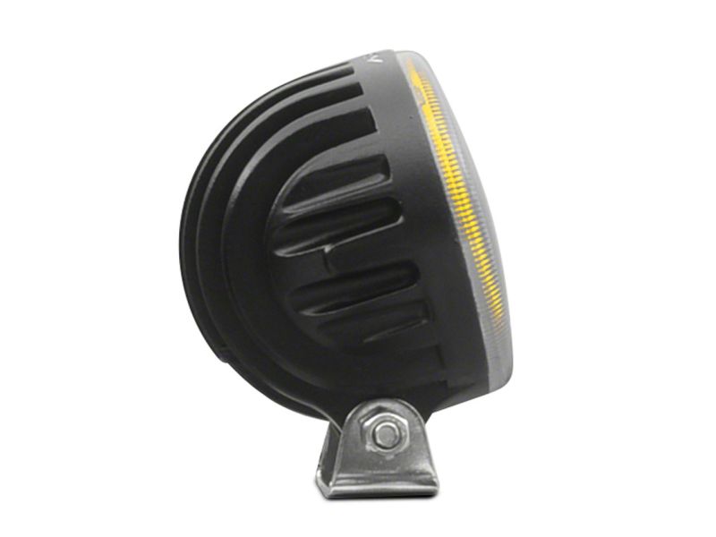 Raxiom Axial 3-In 4-LED Yellow Beam Round Light Flood Beam Universal (Some Adaptation Required) J109482 J109482 Photo - Close Up