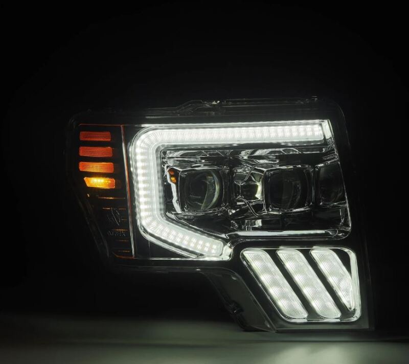 AlphaRex 09-14 Ford F-150 PRO-Series Projector Headlights Plank Style Chrm w/Activ Light/Seq Signal 880482 880482 User 2