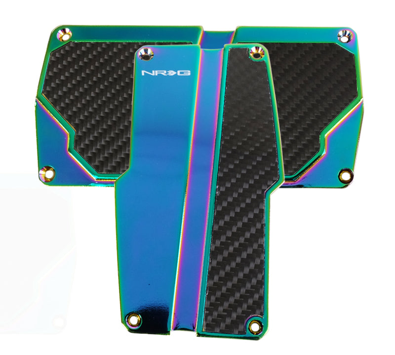 NRG Brushed Aluminum Sport Pedal Neochrome w/ Black Carbon MT PDL-150MC Photo - Primary