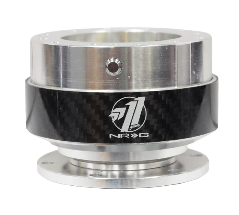 NRG Quick Release Kit Gen 1.5 Silver/Black Carbon Fiber SRK-100CF Photo - Primary