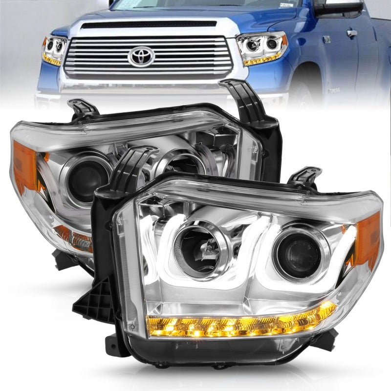 Anzo 2014-2016 Toyota Tundra Projector Headlights w/ U-Bar Chrome 111319 Photo - Primary