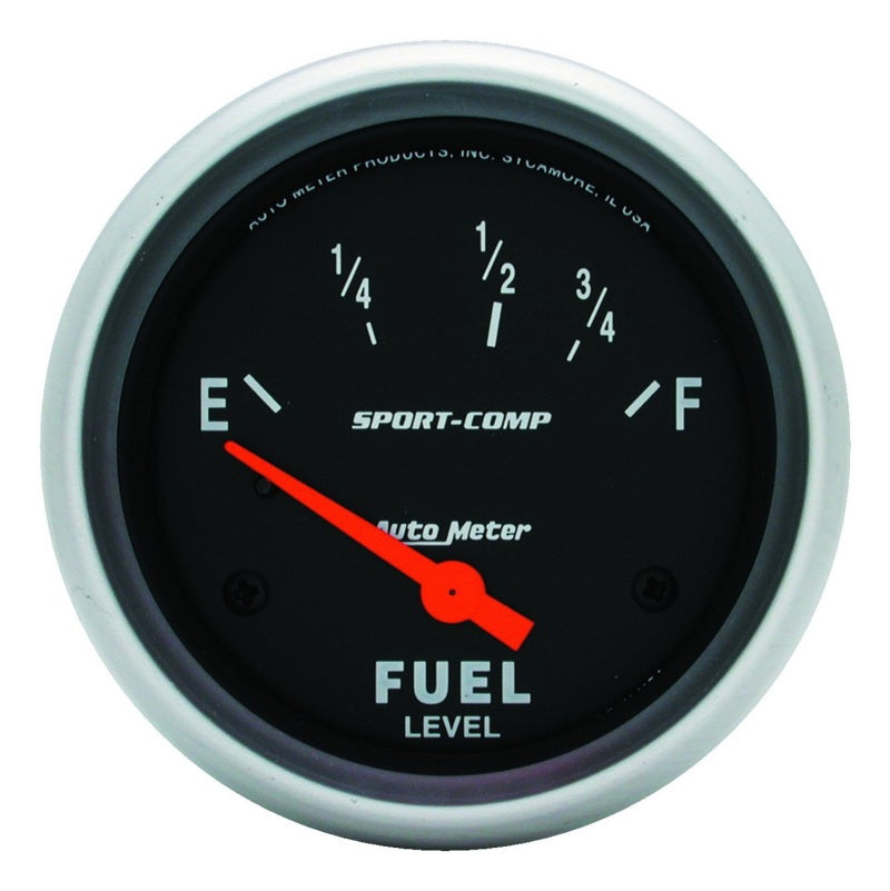 Autometer Gauge, Fuel Level, 2 5/8", 240 E To 33 F, Elec, Sport-Comp 3516 Photo - Primary
