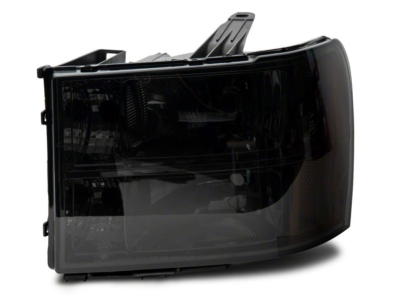 Raxiom 07-14 GMC Sierra 1500/2500 HD/3500 HD Axial OEM Rep Headlights- Chrome Housing- Smoked Lens S518299 S518299 Photo - Close Up