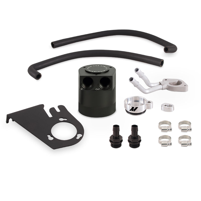 Mishimoto 11-16 Ford 6.7L Powerstroke Baffled Oil Catch Can Kit MMBCC-F2D-11BE MMBCC-F2D-11BE Photo - Primary