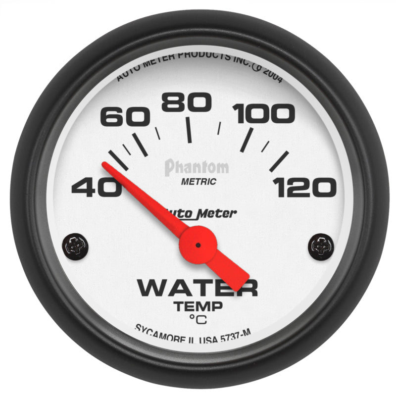 Autometer Gauge, Water Temp, 2 1/16", 40-120 Deg C, Electric, Phantom 5737-M Photo - Primary