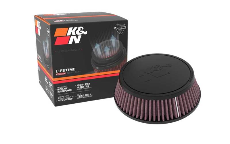 K&N Engineering K&N Universal Rubber Filter 0.75in FLG 4.0625in OD 2.1875in Height RU-4480 RU-4480 Photo - out of package