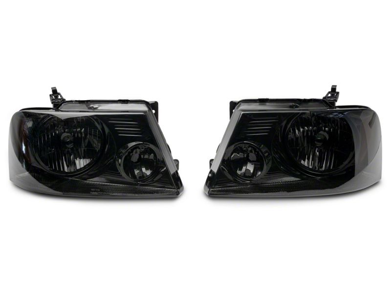 Raxiom 04-08 Ford F-150 Axial Series OEM Style Replacement Headlights- Chrome Housing- Smoked Lens T551342 T551342 Photo - Close Up