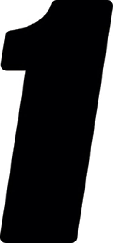 Hardline Dirt Digits 3pk 4 in. - High Gloss Number 1 - Black DD43B-1 DD43B-1 Photo - Primary