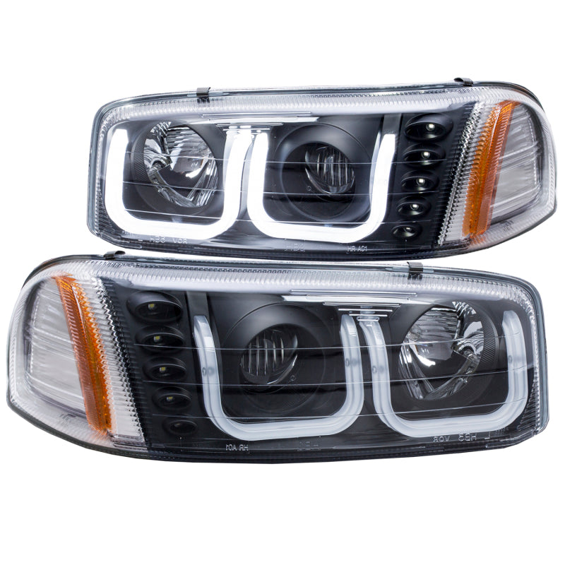 Anzo 1999-2006 Gmc Sierra 1500 Projector Headlights w/ U-Bar Black 111303 Photo - Primary
