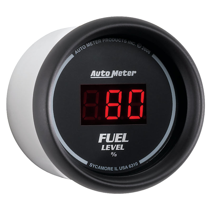 Autometer Gauge, Fuel Level, 2 1/16", 0-280 Program., Digital, Black Dial w/ Red 6310 User 3