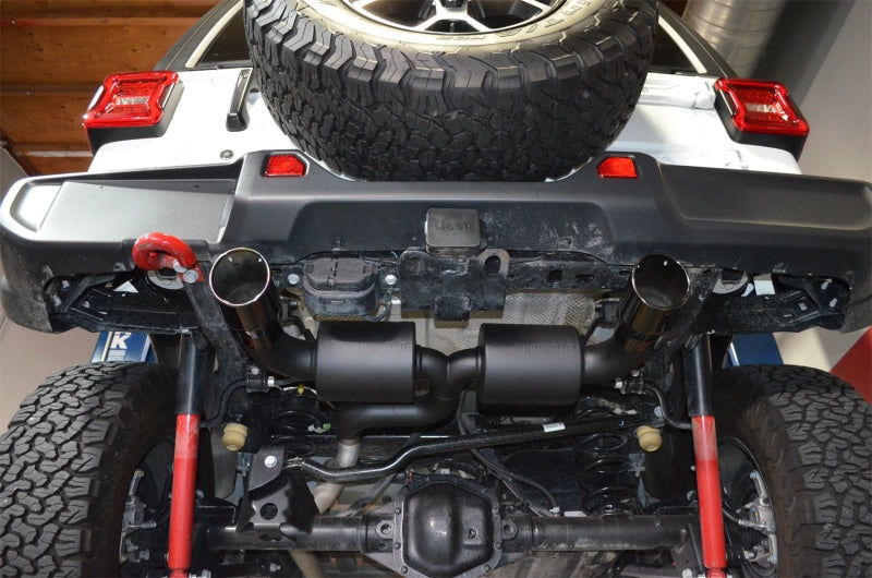 Injen 18-20 Jeep Wrangler JL L4-2.0L Turbo / V6-3.6L SS Axle-back Exhaust - Black SES5005BLK SES5005BLK Photo - Mounted