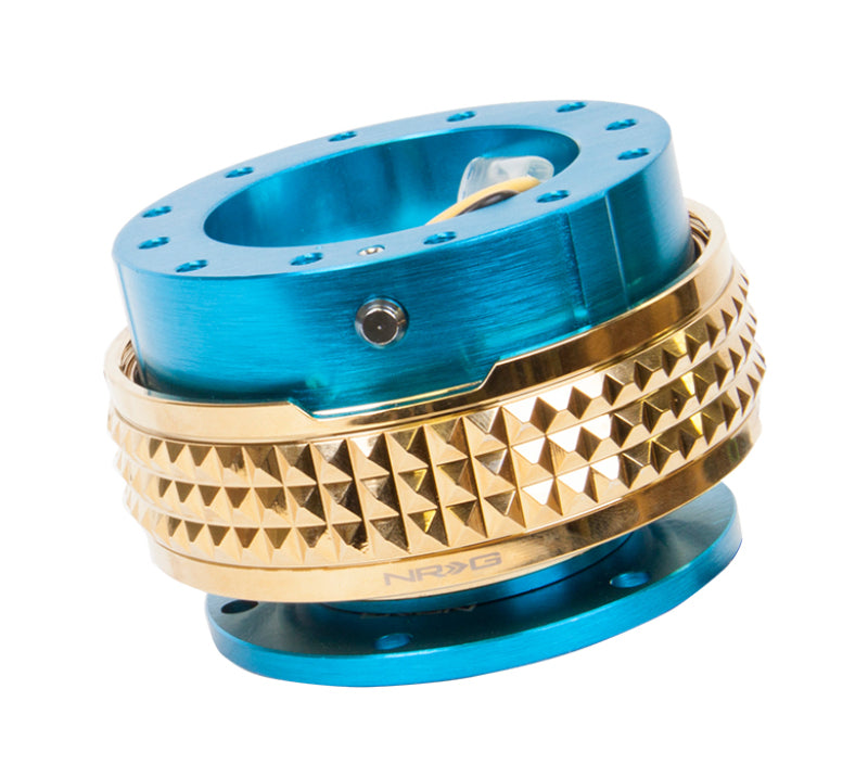 NRG Quick Release Kit - Pyramid Edition - New Blue Body / Chrome Gold Pyramid Ring SRK-210NB/CG SRK-210NB/CG Photo - Primary