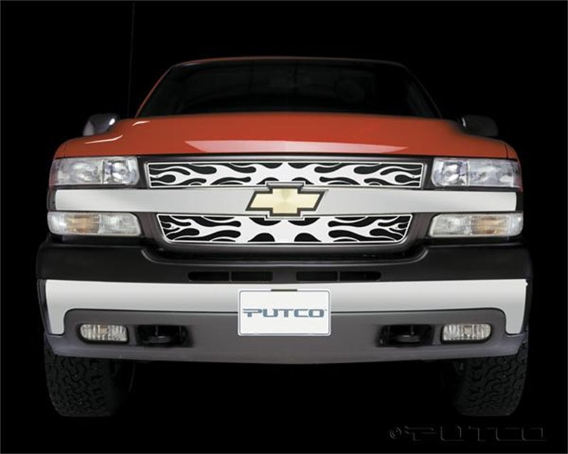 Putco 01-02 Chevrolet Silverado HD Flaming Inferno Stainless Steel Grille 89107 89107 Photo - Mounted