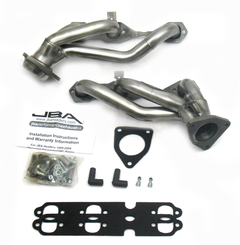 JBA 99-02 GM Truck 4.3L V6 w/o A.I.R. Injection 1-1/2in Primary Raw 409SS Cat4Ward Header 1842S-2 1842S-2 Photo - Primary
